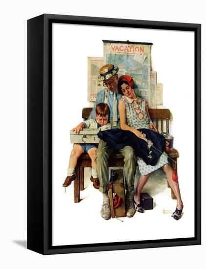 "Home from Vacation", September 13,1930-Norman Rockwell-Framed Premier Image Canvas