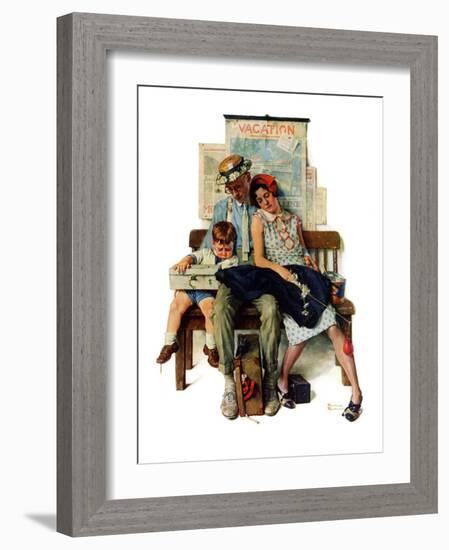 "Home from Vacation", September 13,1930-Norman Rockwell-Framed Giclee Print