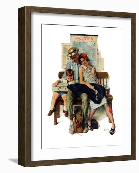 "Home from Vacation", September 13,1930-Norman Rockwell-Framed Giclee Print