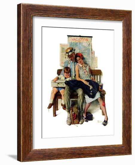 "Home from Vacation", September 13,1930-Norman Rockwell-Framed Giclee Print