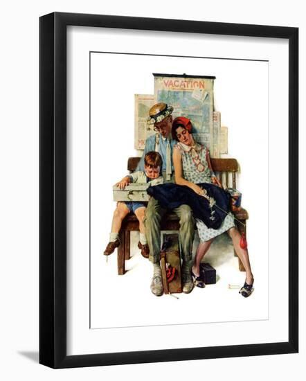 "Home from Vacation", September 13,1930-Norman Rockwell-Framed Giclee Print