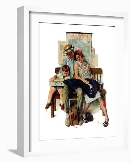 "Home from Vacation", September 13,1930-Norman Rockwell-Framed Giclee Print