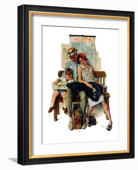 "Home from Vacation", September 13,1930-Norman Rockwell-Framed Giclee Print