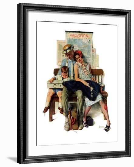 "Home from Vacation", September 13,1930-Norman Rockwell-Framed Giclee Print