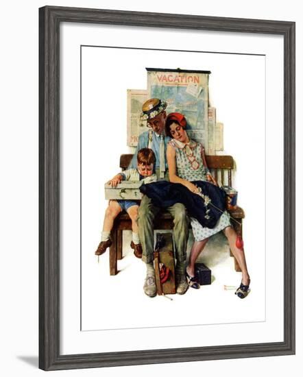 "Home from Vacation", September 13,1930-Norman Rockwell-Framed Giclee Print