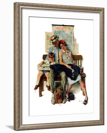 "Home from Vacation", September 13,1930-Norman Rockwell-Framed Giclee Print