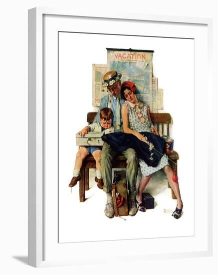 "Home from Vacation", September 13,1930-Norman Rockwell-Framed Giclee Print