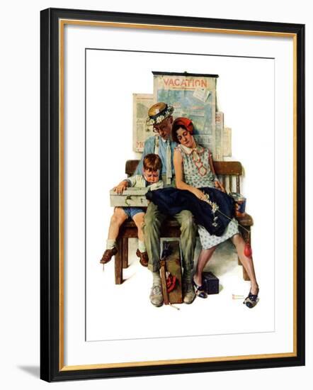 "Home from Vacation", September 13,1930-Norman Rockwell-Framed Giclee Print