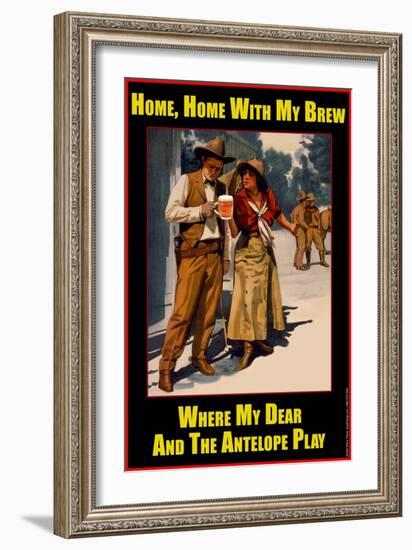 Home Home with My Bre, Where My Dear and the Antelope Play-null-Framed Art Print