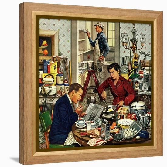 "Home Improvement", December 5, 1953-Stevan Dohanos-Framed Premier Image Canvas