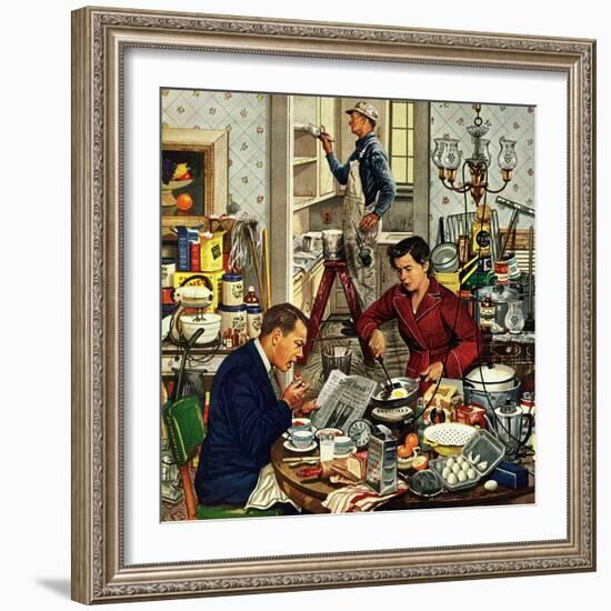 "Home Improvement", December 5, 1953-Stevan Dohanos-Framed Giclee Print