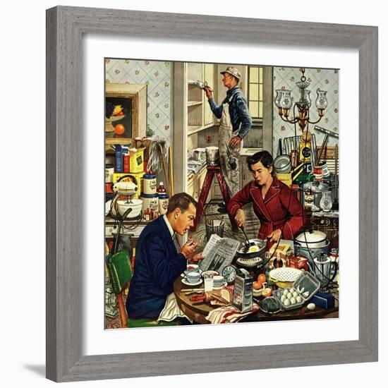 "Home Improvement", December 5, 1953-Stevan Dohanos-Framed Giclee Print