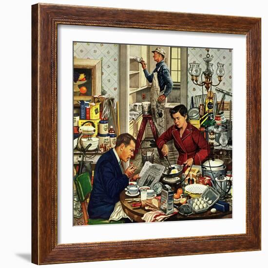 "Home Improvement", December 5, 1953-Stevan Dohanos-Framed Giclee Print