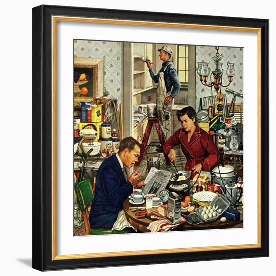 "Home Improvement", December 5, 1953-Stevan Dohanos-Framed Giclee Print