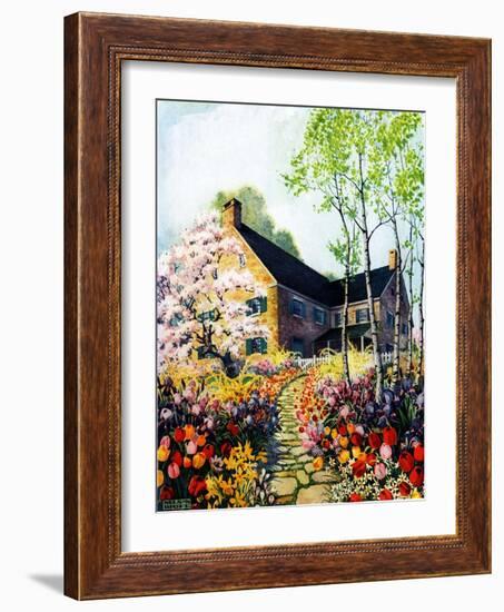 "Home in Springtime,"April 1, 1930-Nelson Grofe-Framed Giclee Print