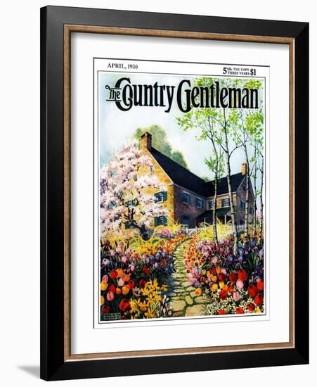 "Home in Springtime," Country Gentleman Cover, April 1, 1930-Nelson Grofe-Framed Giclee Print