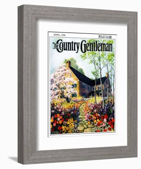 "Home in Springtime," Country Gentleman Cover, April 1, 1930-Nelson Grofe-Framed Giclee Print