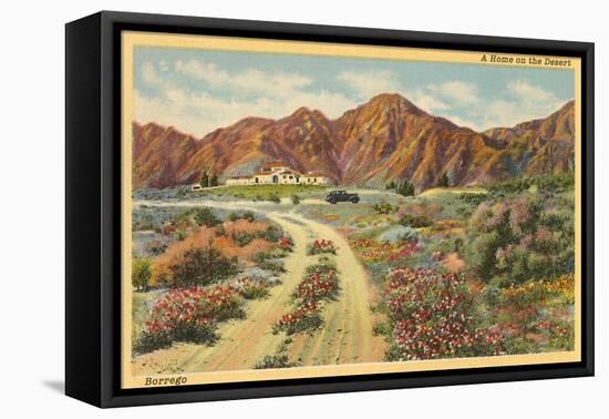 Home in the Desert, San Diego County, California-null-Framed Stretched Canvas