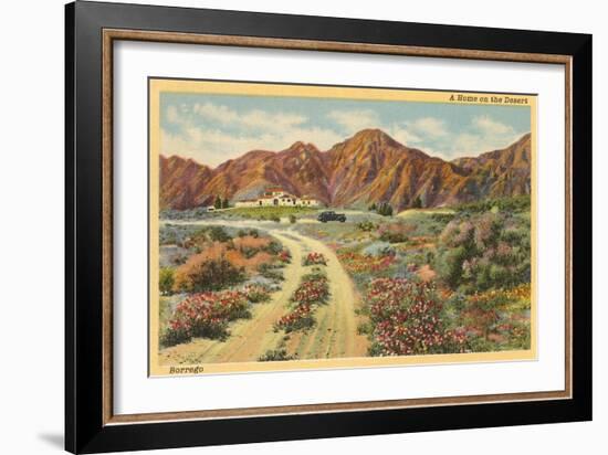 Home in the Desert, San Diego County, California-null-Framed Premium Giclee Print