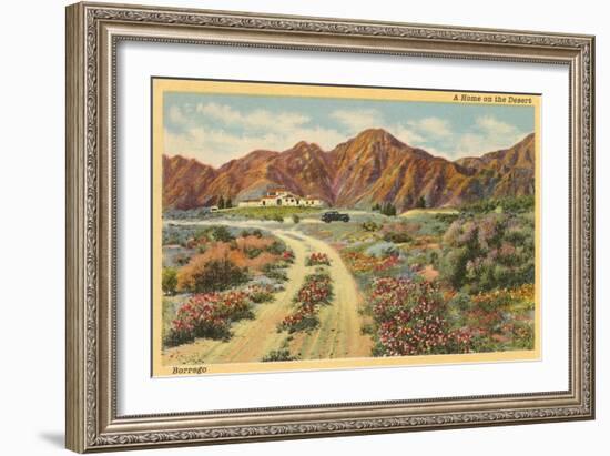 Home in the Desert, San Diego County, California-null-Framed Art Print