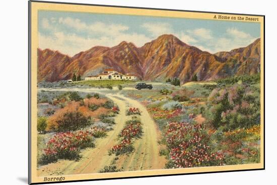 Home in the Desert, San Diego County, California-null-Mounted Art Print
