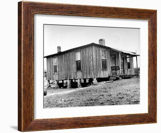 Home in the Mississippi River Area, Where Richard Wright Wrote the Book Called "Black Boy"-Ed Clark-Framed Photographic Print