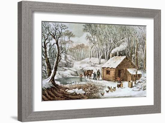 Home in the Wilderness-Currier & Ives-Framed Giclee Print