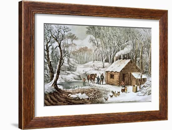 Home in the Wilderness-Currier & Ives-Framed Giclee Print
