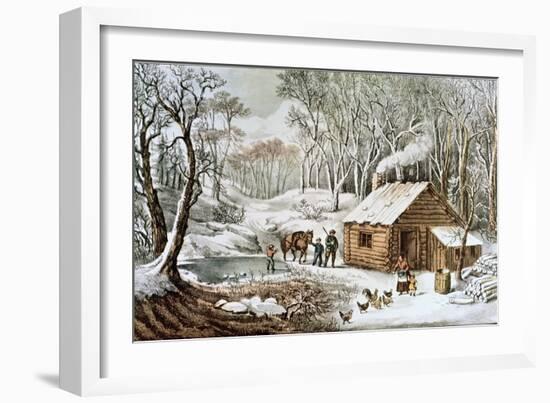 Home in the Wilderness-Currier & Ives-Framed Giclee Print