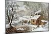Home in the Wilderness-Currier & Ives-Mounted Giclee Print