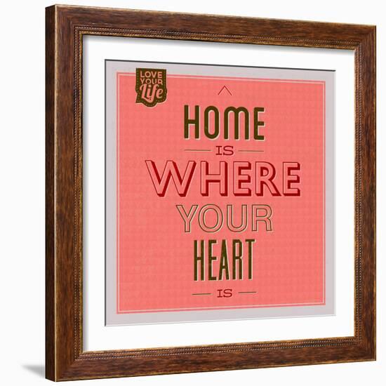 Home Is Were Your Heart Is 1-Lorand Okos-Framed Art Print