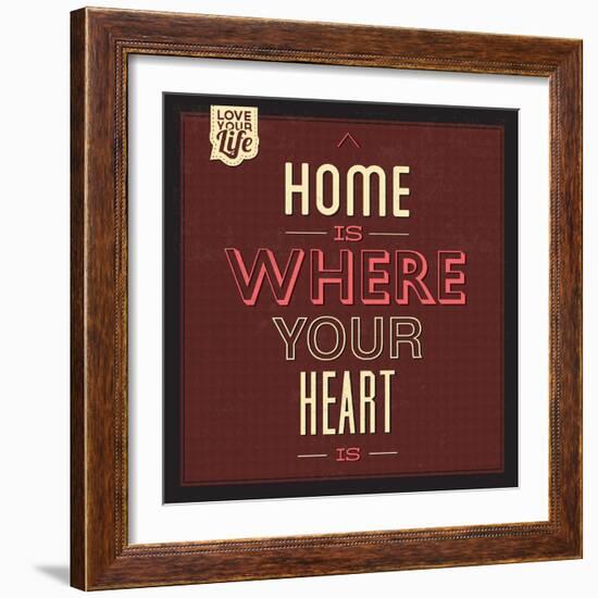 Home Is Were Your Heart Is-Lorand Okos-Framed Art Print