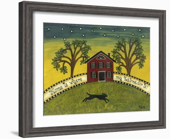 Home Is Where My Labrador Is-Tina Nichols-Framed Giclee Print