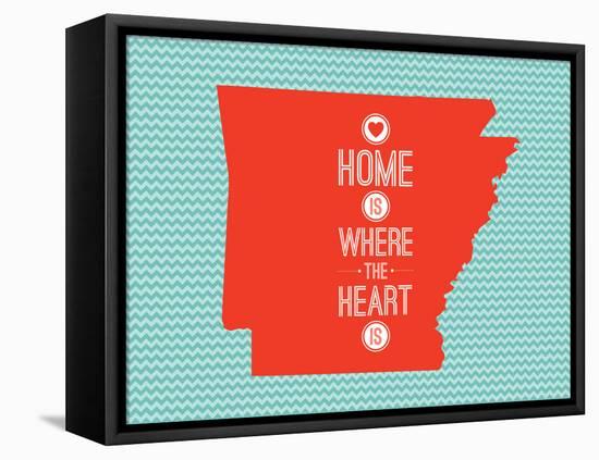 Home Is Where The Heart Is - Arkansas-null-Framed Stretched Canvas