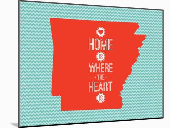 Home Is Where The Heart Is - Arkansas-null-Mounted Art Print