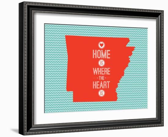 Home Is Where The Heart Is - Arkansas-null-Framed Art Print