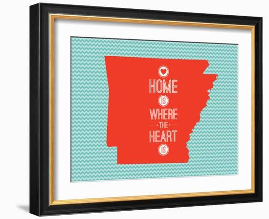 Home Is Where The Heart Is - Arkansas-null-Framed Art Print