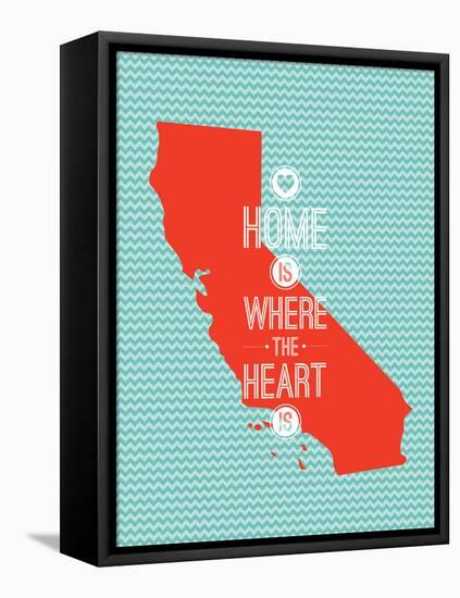 Home Is Where The Heart Is - California-null-Framed Stretched Canvas