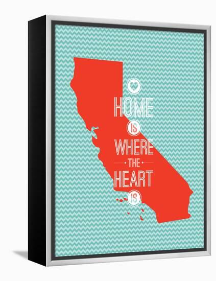 Home Is Where The Heart Is - California-null-Framed Stretched Canvas