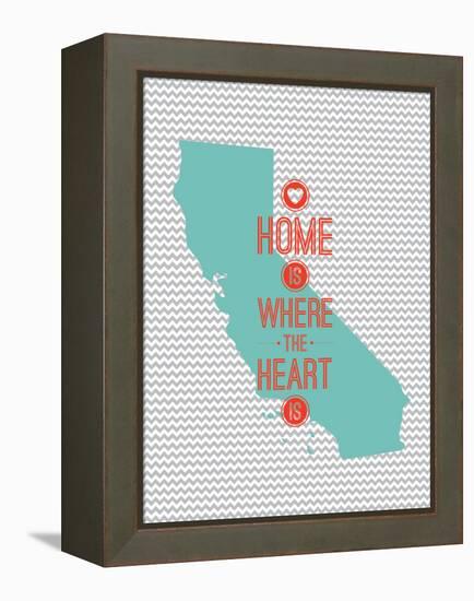 Home Is Where The Heart Is - California-null-Framed Stretched Canvas