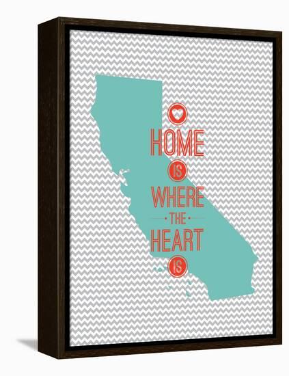 Home Is Where The Heart Is - California-null-Framed Stretched Canvas