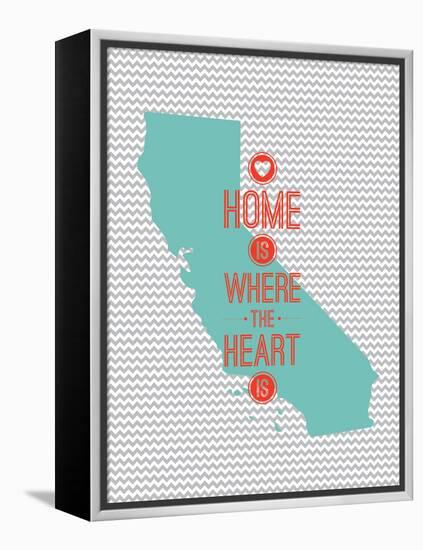 Home Is Where The Heart Is - California-null-Framed Stretched Canvas