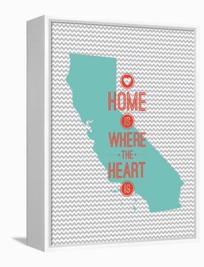 Home Is Where The Heart Is - California-null-Framed Stretched Canvas