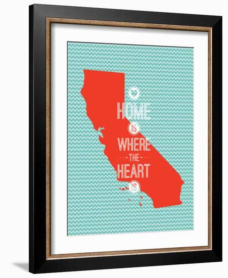 Home Is Where The Heart Is - California-null-Framed Art Print