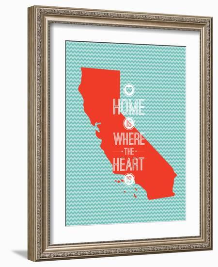 Home Is Where The Heart Is - California-null-Framed Premium Giclee Print