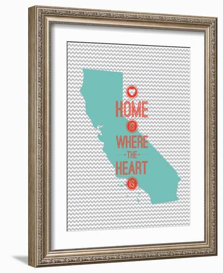 Home Is Where The Heart Is - California-null-Framed Premium Giclee Print