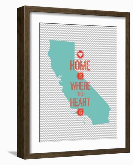 Home Is Where The Heart Is - California-null-Framed Premium Giclee Print