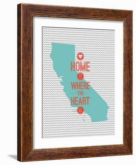 Home Is Where The Heart Is - California-null-Framed Premium Giclee Print