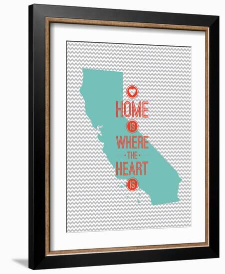 Home Is Where The Heart Is - California-null-Framed Art Print