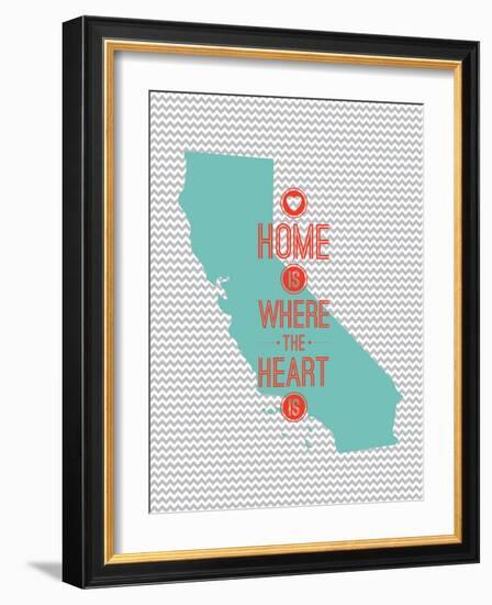 Home Is Where The Heart Is - California-null-Framed Art Print